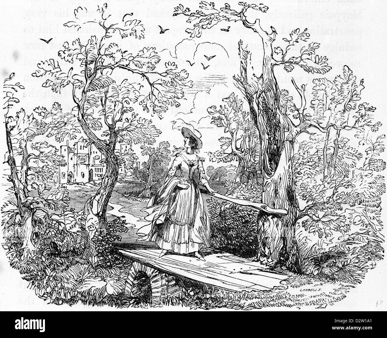 Charles Dickens Barnaby Rudge illustration 1841 19e siècle Banque D'Images