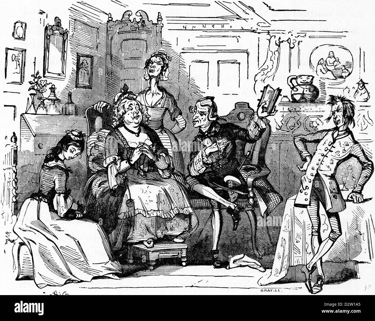 Charles Dickens Barnaby Rudge illustration 1841 19e siècle Banque D'Images