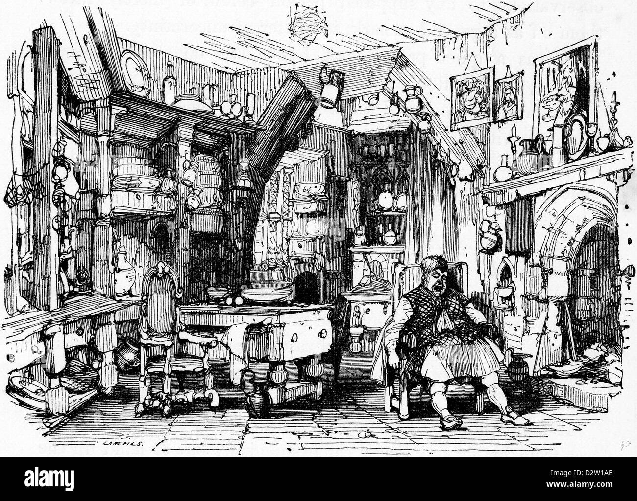 Charles Dickens Barnaby Rudge illustration 1841 19e siècle Banque D'Images