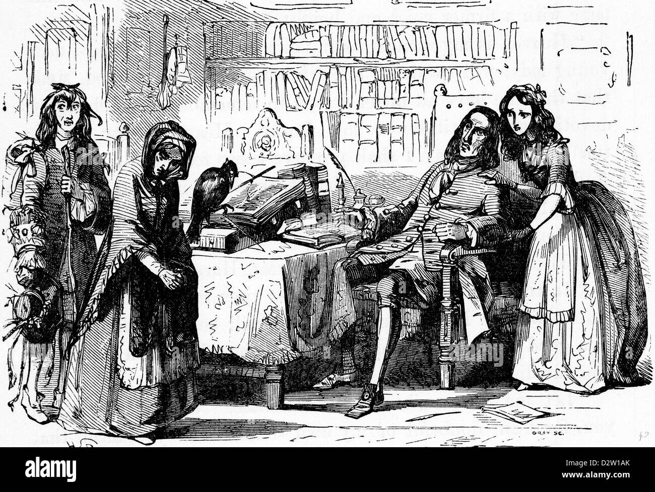 Charles Dickens Barnaby Rudge illustration 1841 19e siècle Banque D'Images