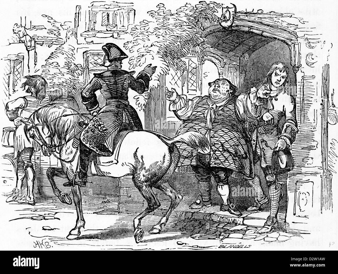 Charles Dickens Barnaby Rudge illustration 1841 19e siècle Banque D'Images
