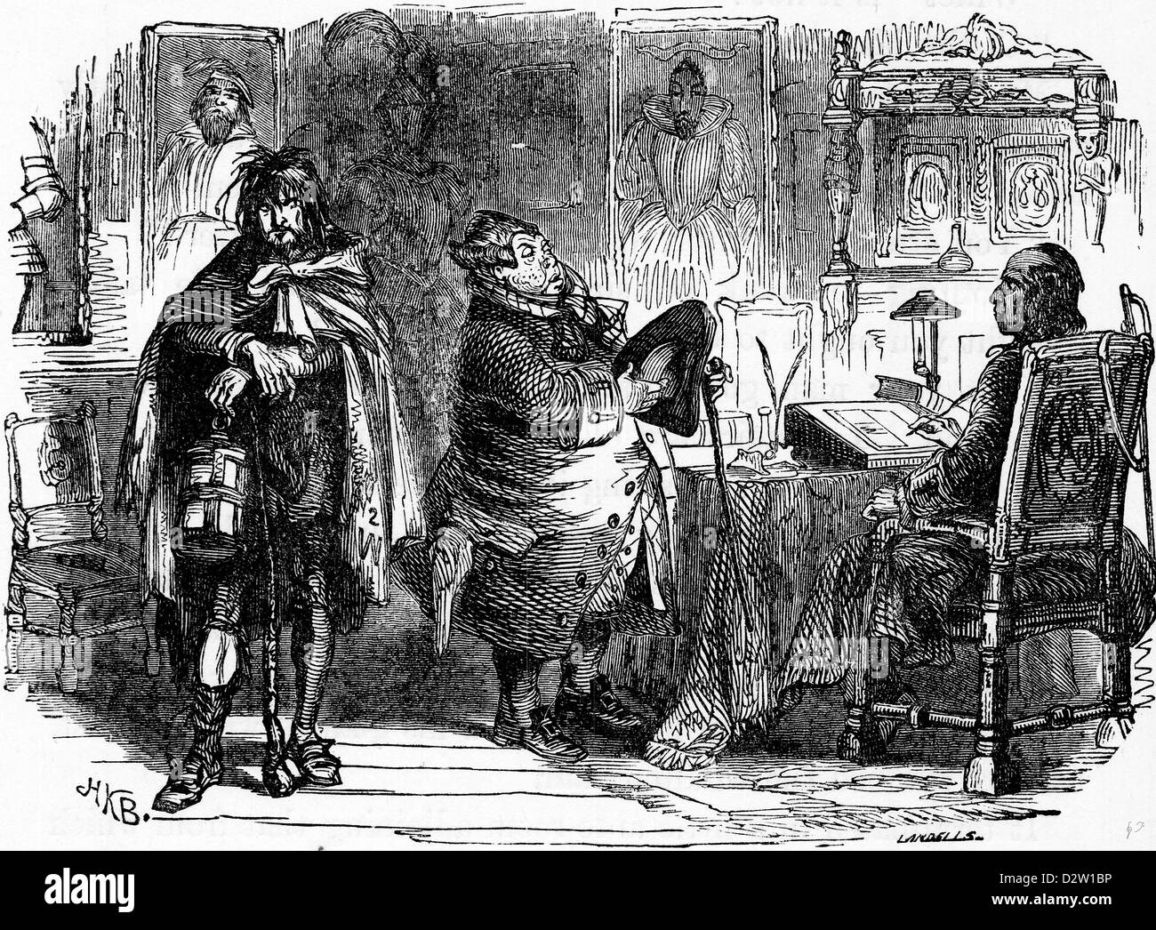 Charles Dickens Barnaby Rudge illustration 1841 19e siècle Banque D'Images