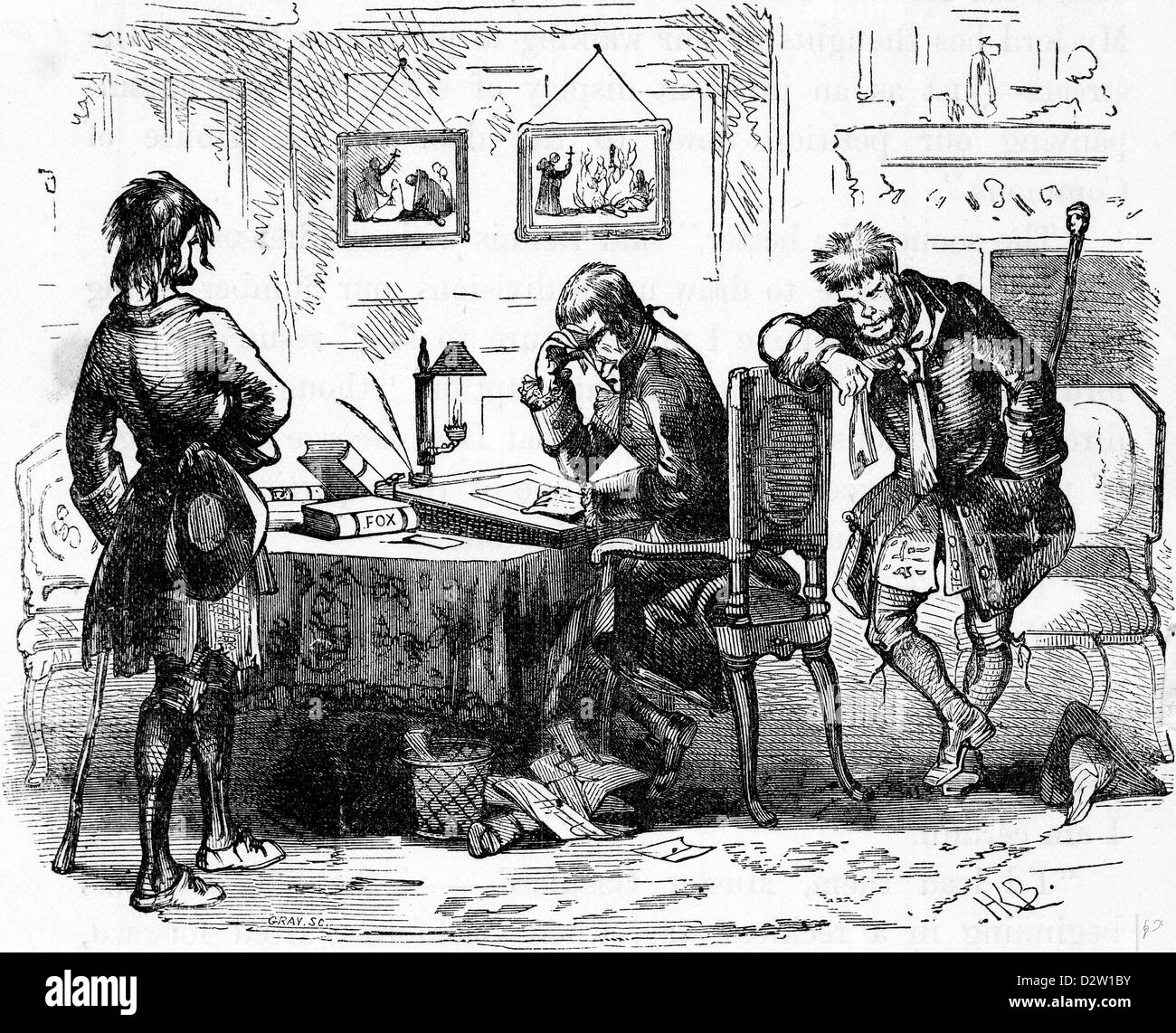 Charles Dickens Barnaby Rudge illustration 1841 19e siècle Banque D'Images