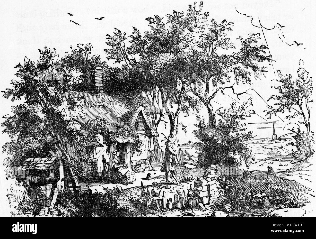 Charles Dickens Barnaby Rudge illustration 1841 19e siècle Banque D'Images