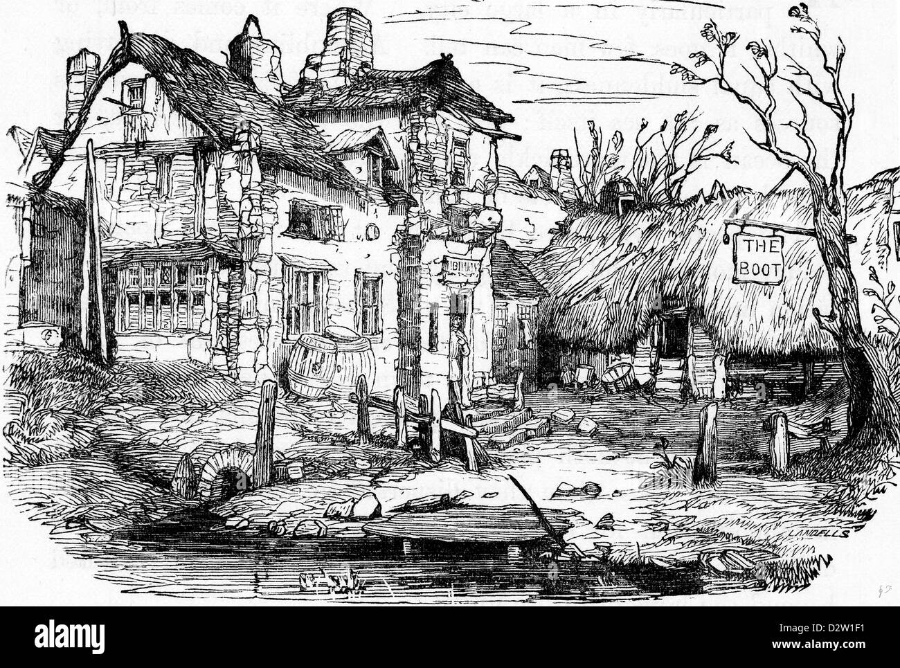 Charles Dickens Barnaby Rudge illustration 1841 19e siècle Banque D'Images