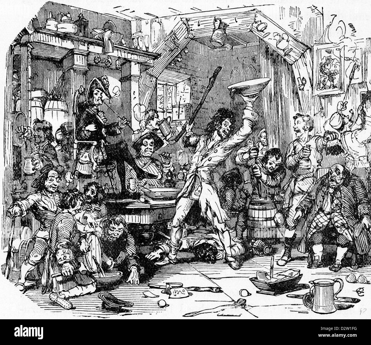 Charles Dickens Barnaby Rudge illustration 1841 19e siècle Banque D'Images