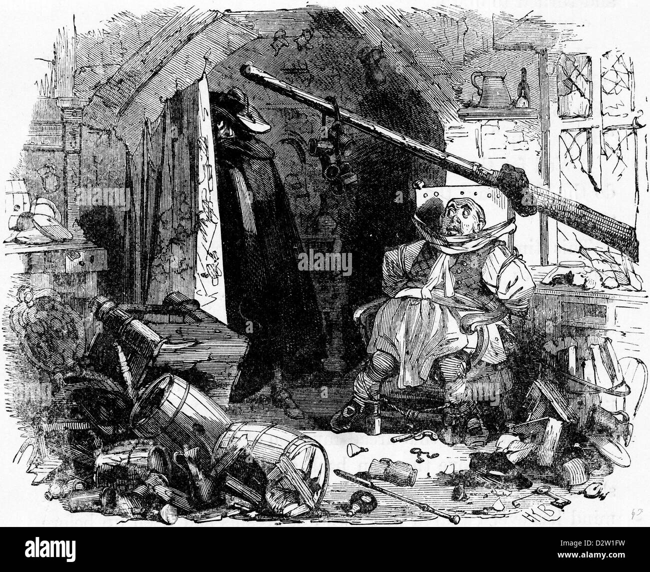 Charles Dickens Barnaby Rudge illustration 1841 19e siècle Banque D'Images