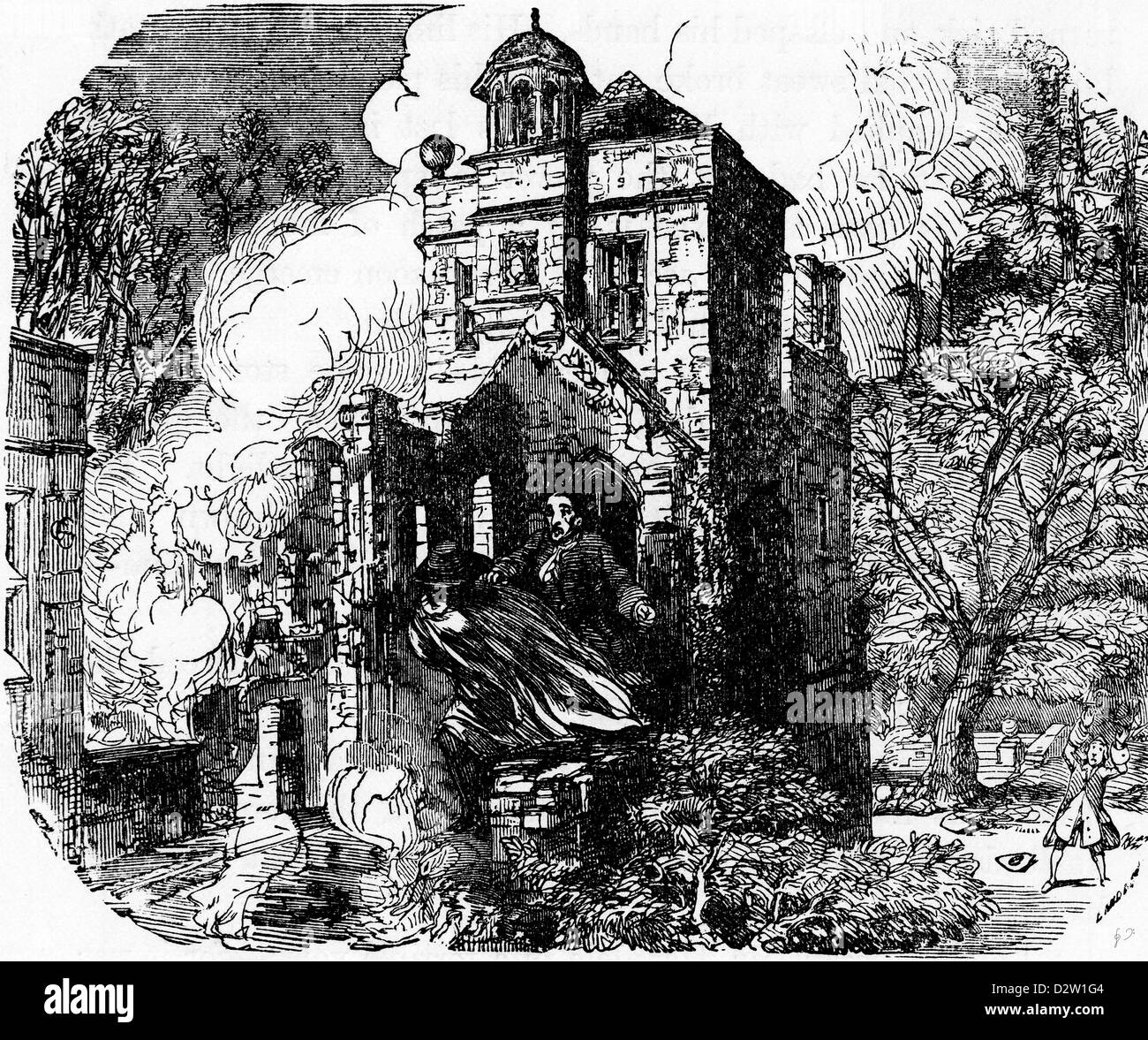 Charles Dickens Barnaby Rudge illustration 1841 19e siècle Banque D'Images