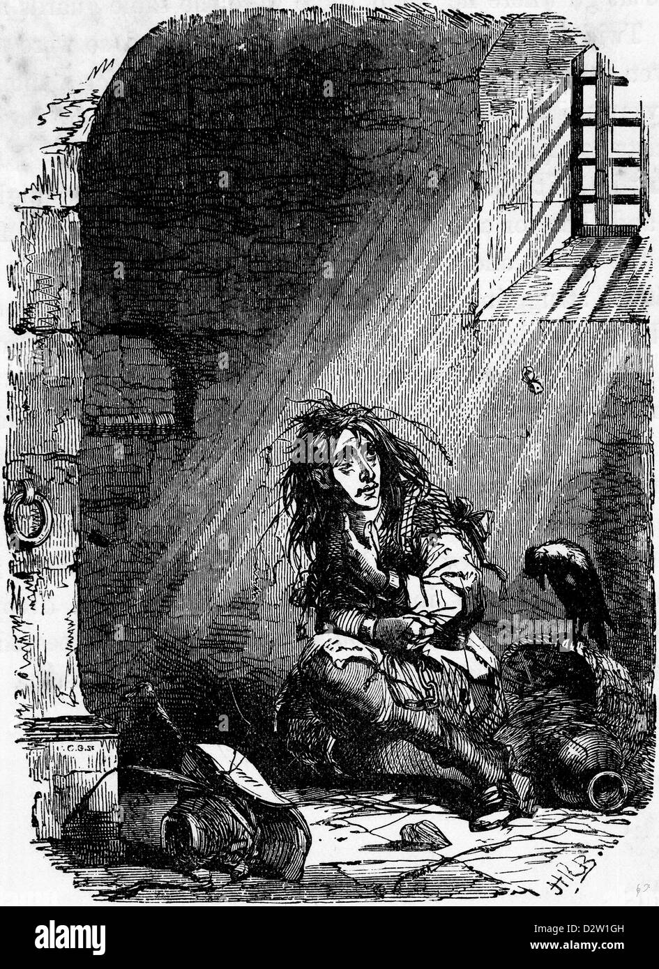 Charles Dickens Barnaby Rudge illustration 1841 19e siècle Banque D'Images