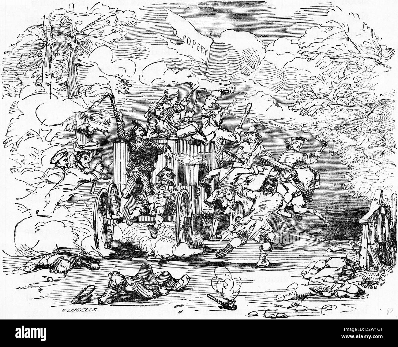 Charles Dickens Barnaby Rudge illustration 1841 19e siècle Banque D'Images