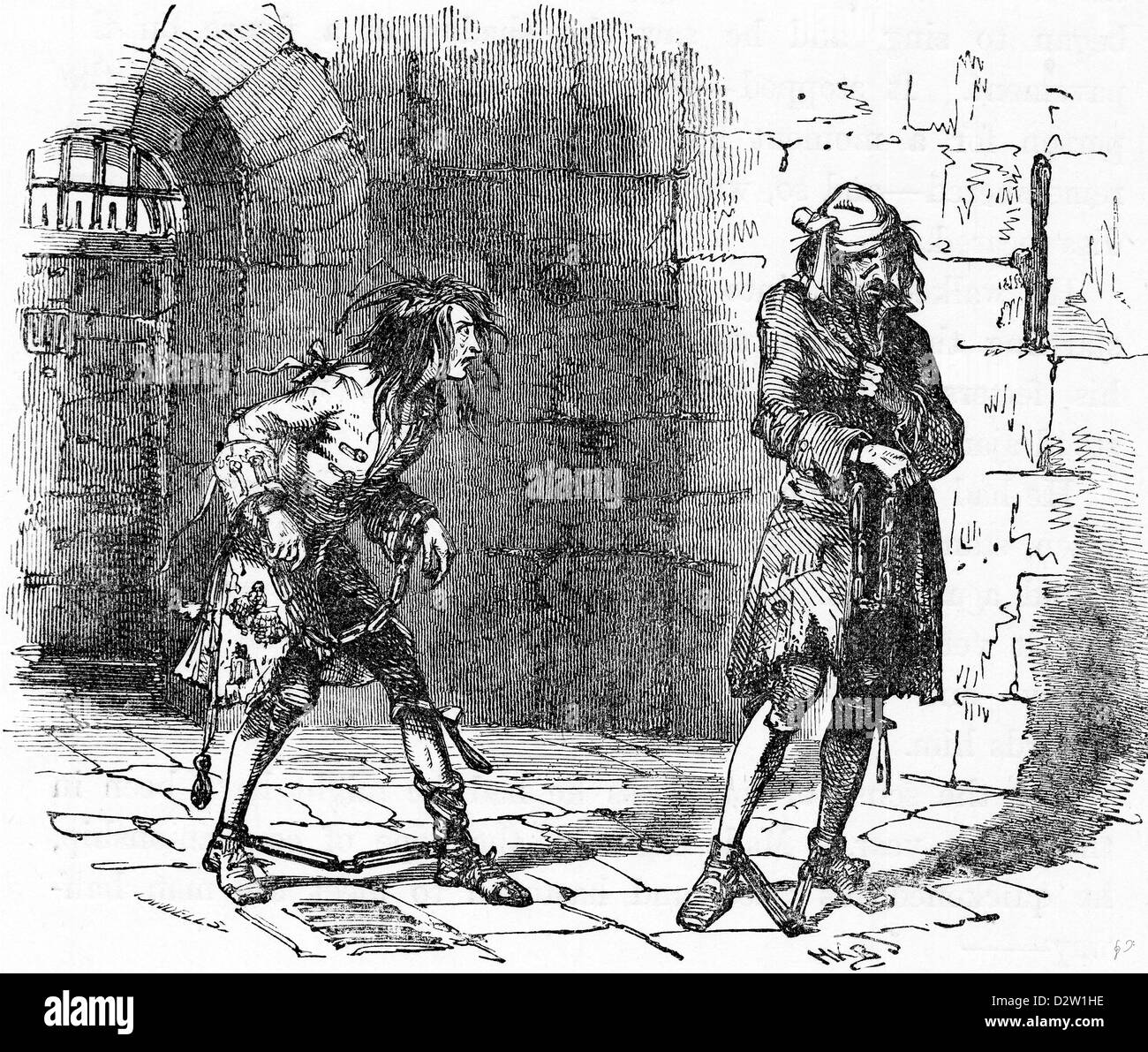 Charles Dickens Barnaby Rudge illustration 1841 19e siècle Banque D'Images