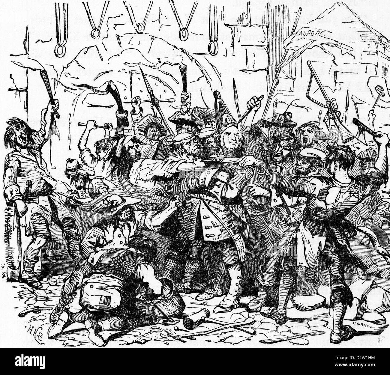 Charles Dickens Barnaby Rudge illustration 1841 19e siècle Banque D'Images