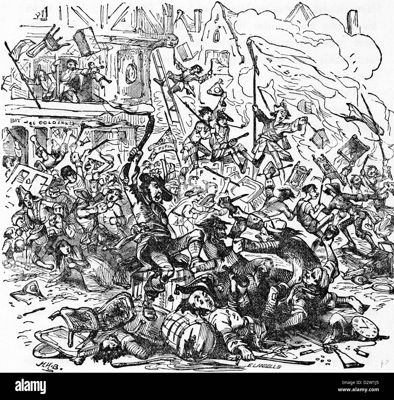 Charles Dickens Barnaby Rudge illustration 1841 19e siècle Banque D'Images