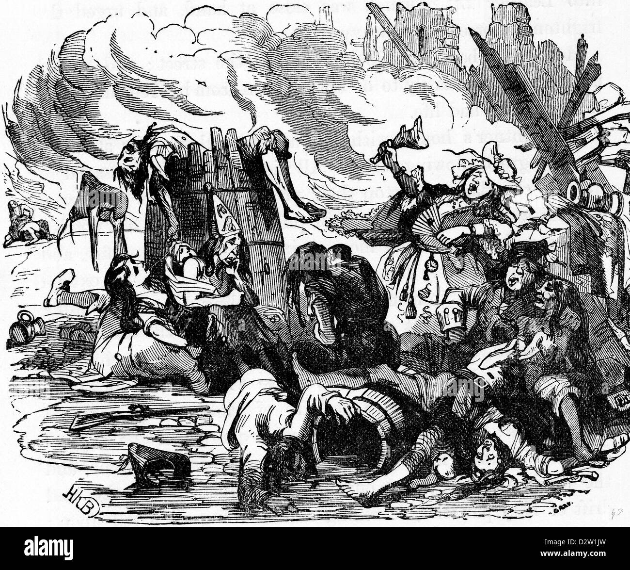 Charles Dickens Barnaby Rudge illustration 1841 19e siècle Banque D'Images