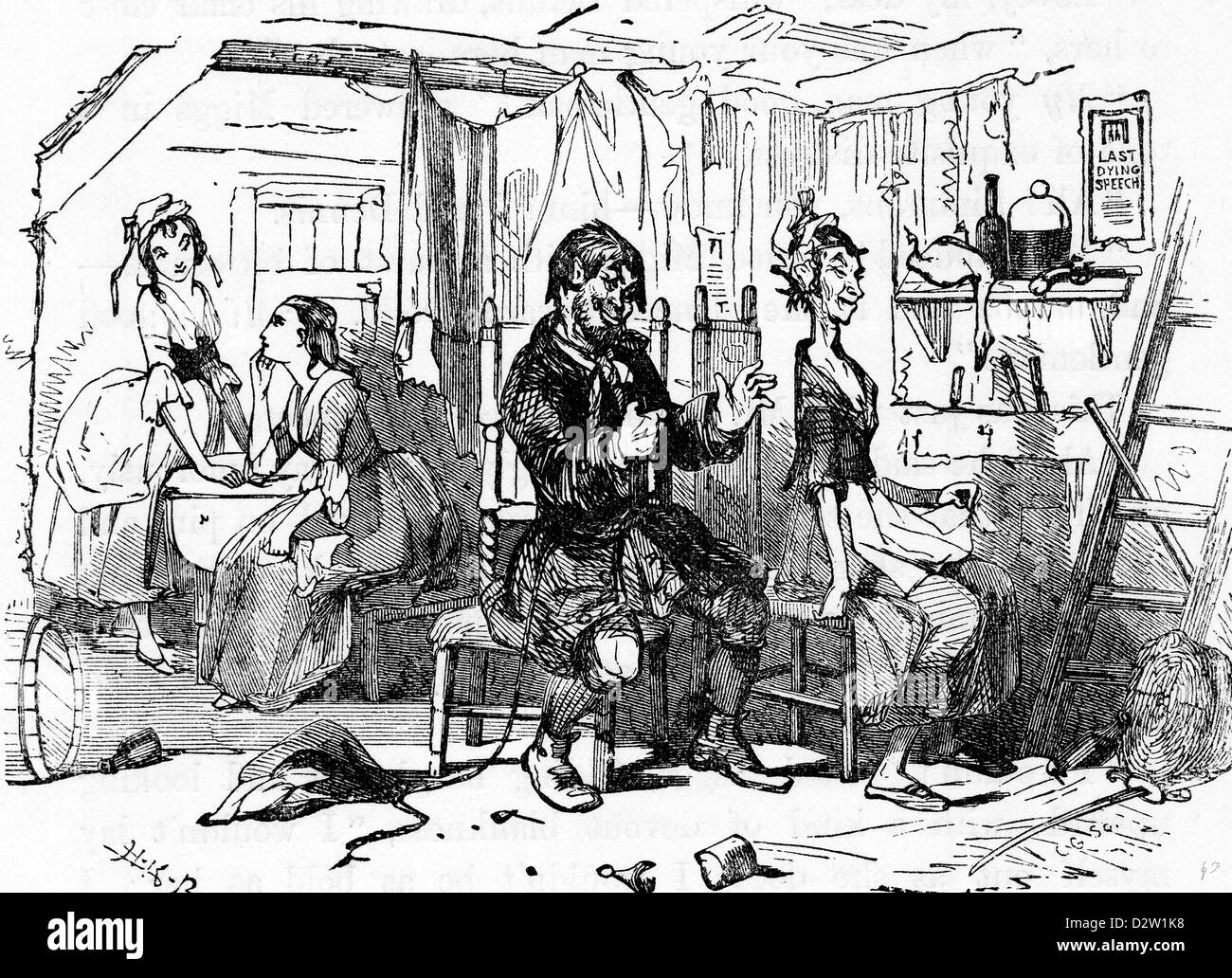 Charles Dickens Barnaby Rudge illustration 1841 19e siècle Banque D'Images