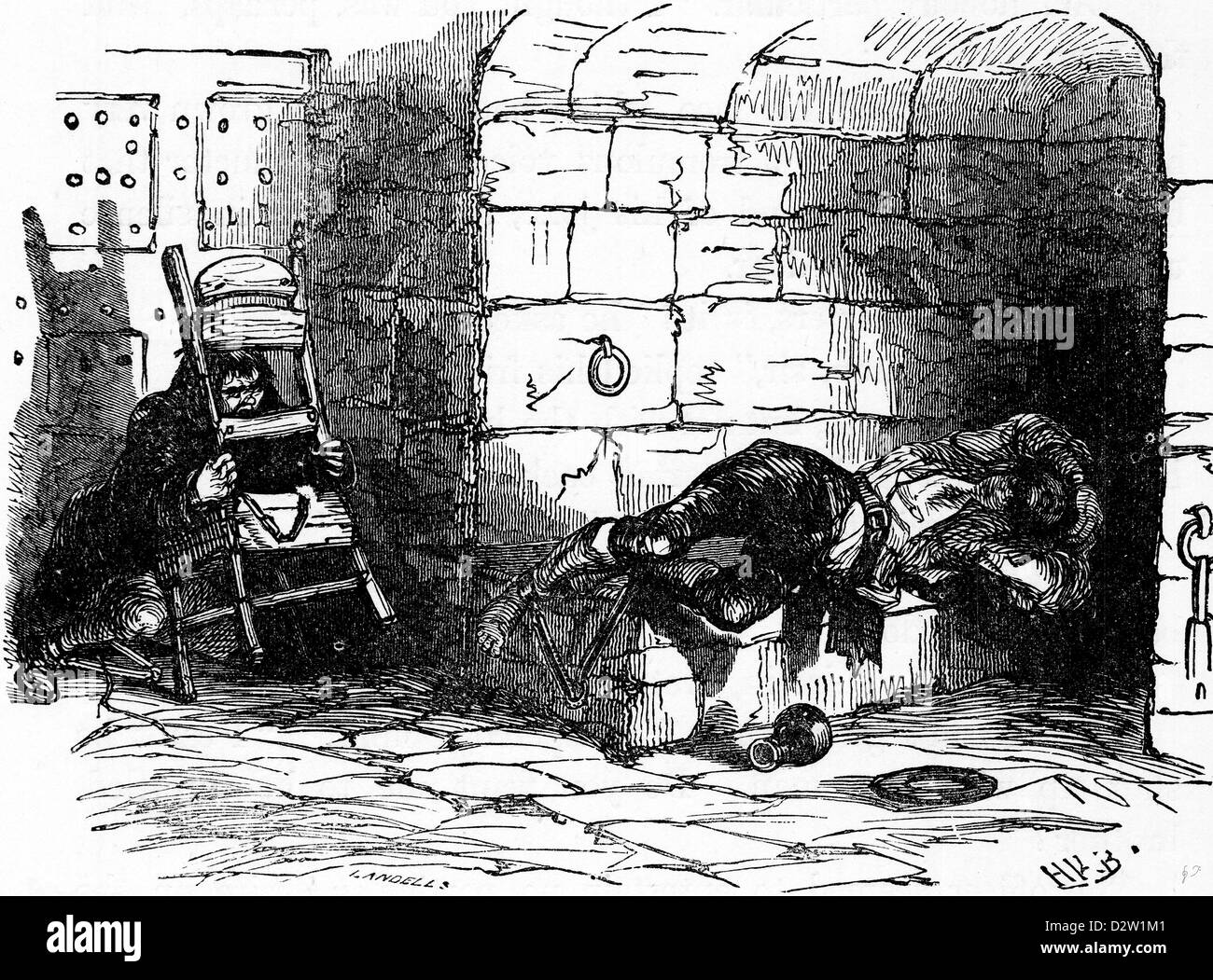 Charles Dickens Barnaby Rudge illustration 1841 19e siècle Banque D'Images