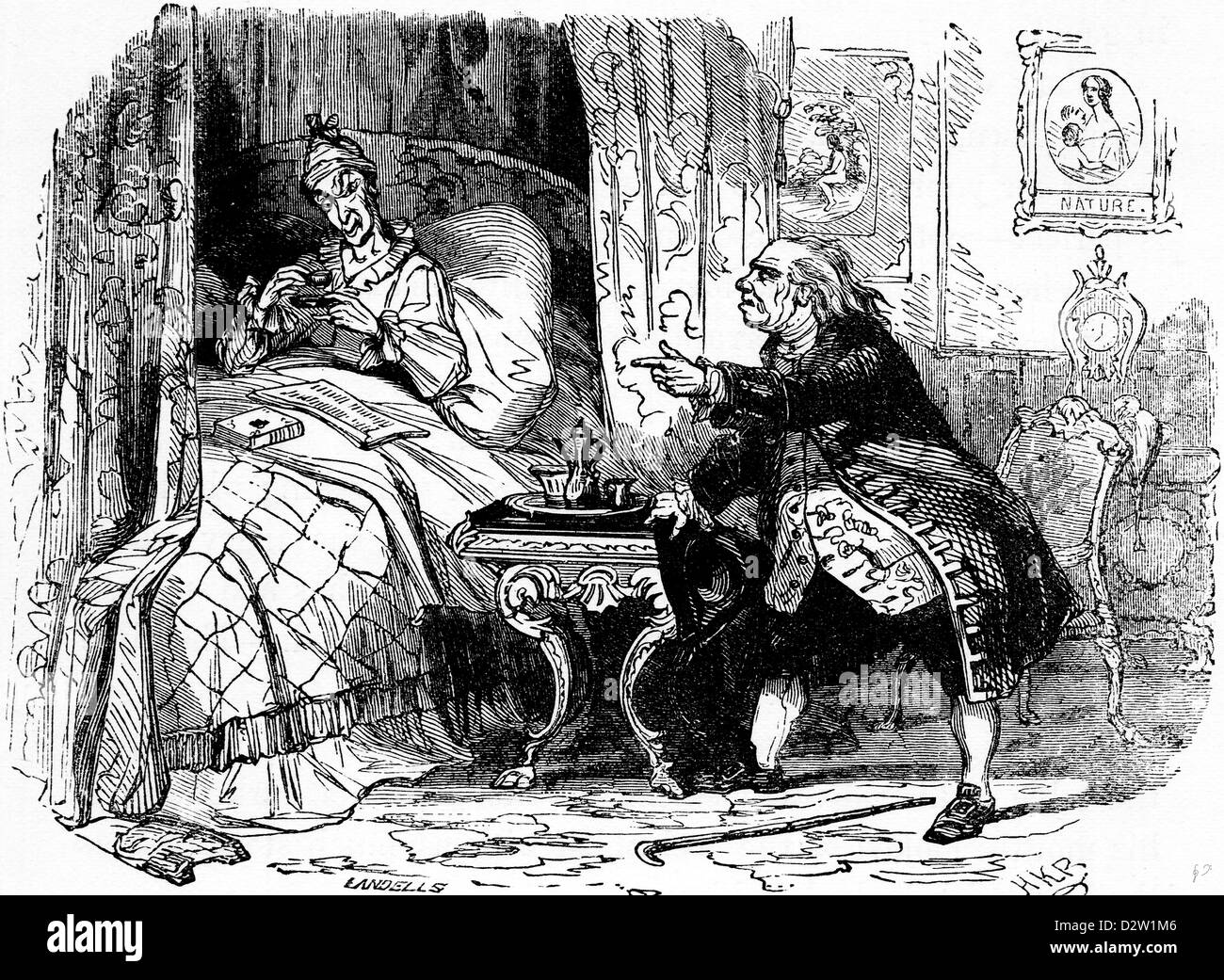 Charles Dickens Barnaby Rudge illustration 1841 19e siècle Banque D'Images