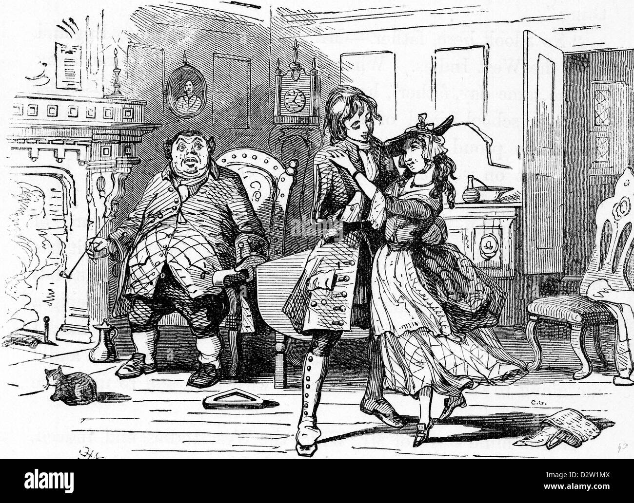 Charles Dickens Barnaby Rudge illustration 1841 19e siècle Banque D'Images