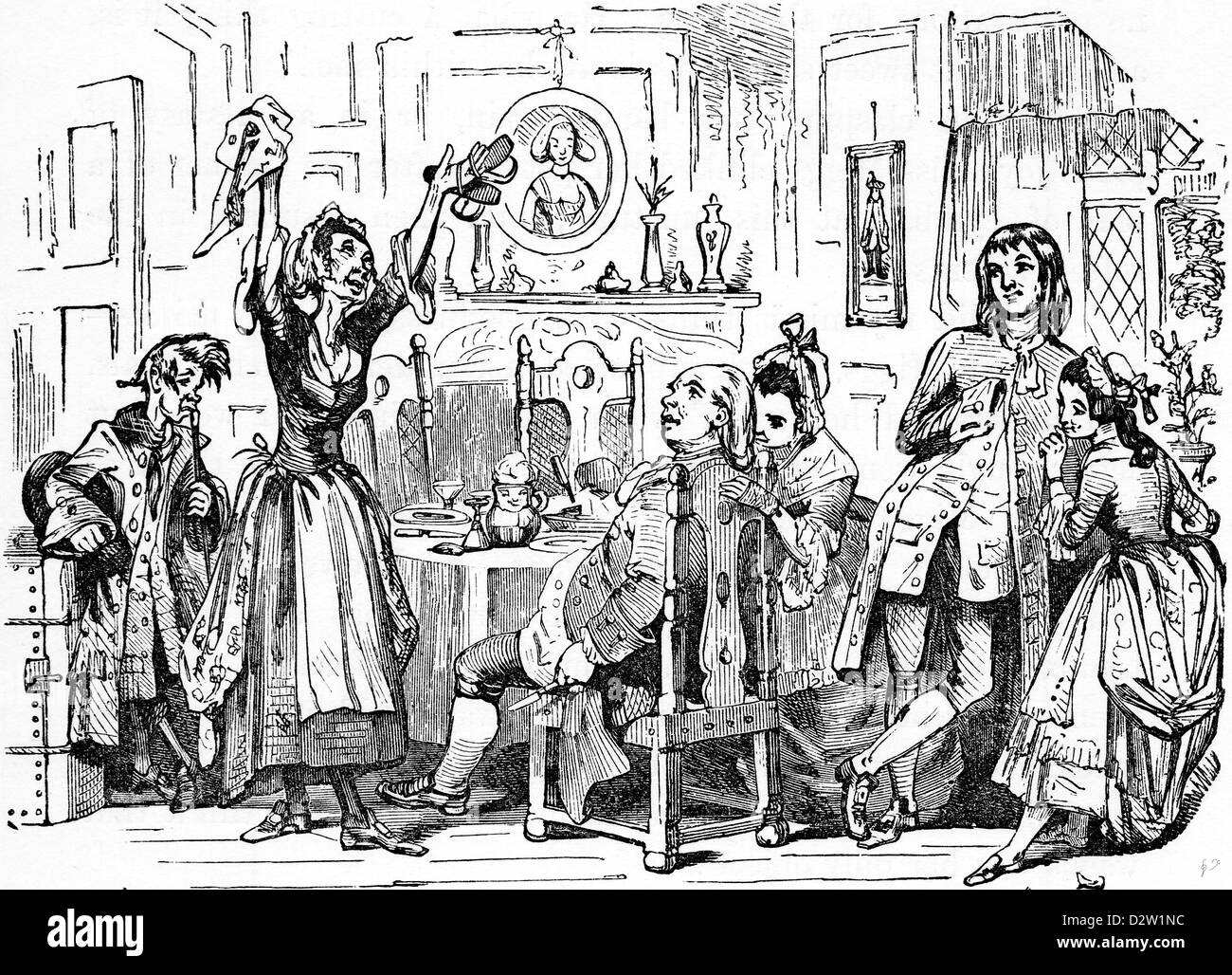 Charles Dickens Barnaby Rudge illustration 1841 19e siècle Banque D'Images