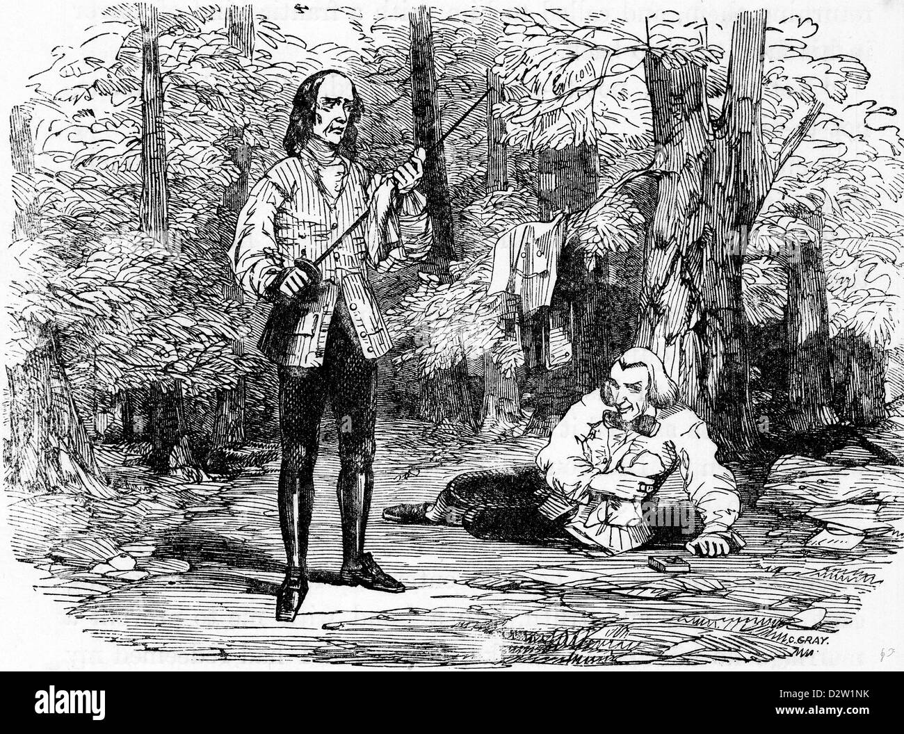 Charles Dickens Barnaby Rudge illustration 1841 19e siècle Banque D'Images