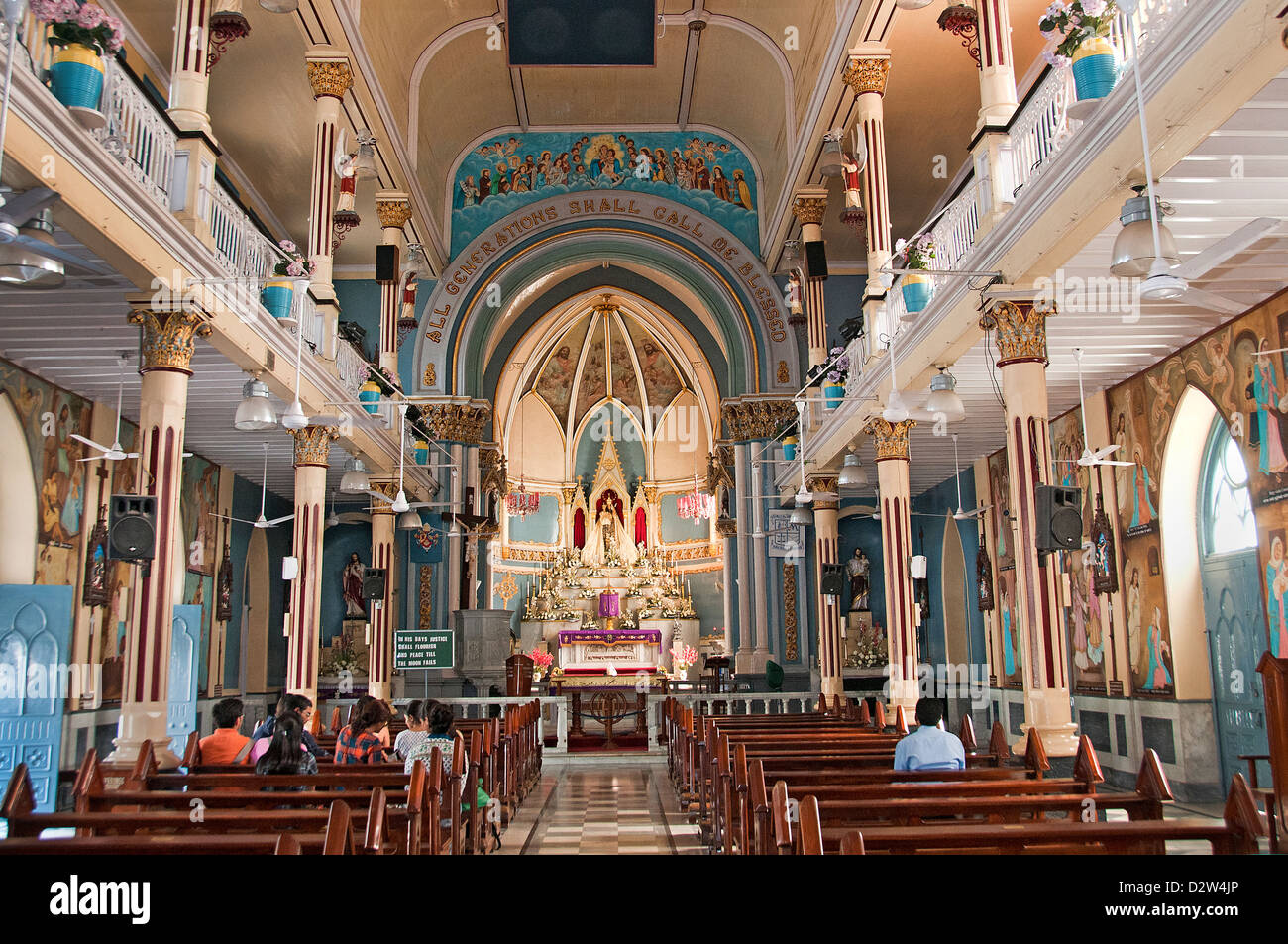 La basilique Notre Dame de la montagne ( Mont Mary Church ) est une basilique catholique romaine de Bandra West - Mumbai ( Bombay ) l'Inde Banque D'Images