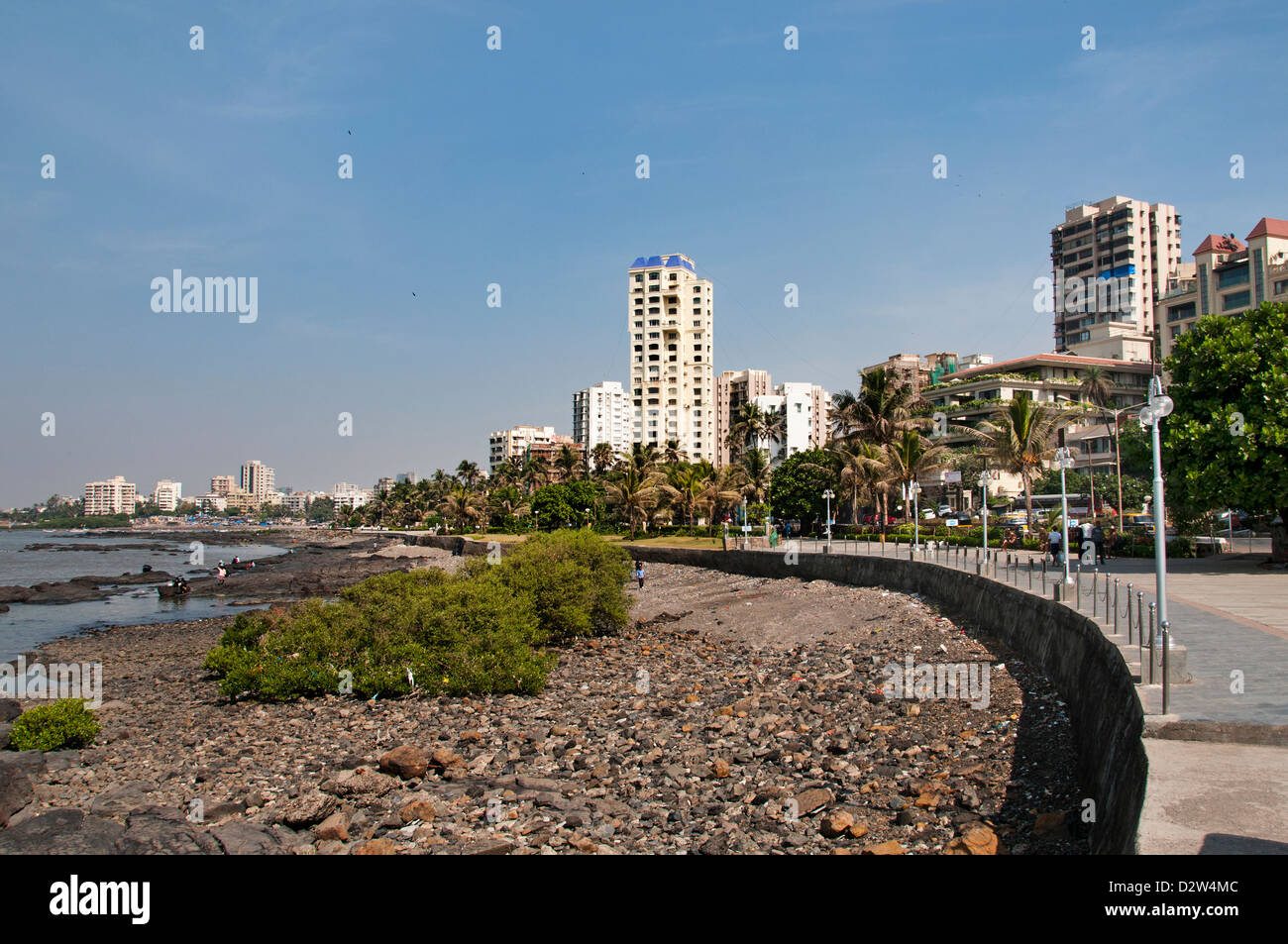 Le Bandra Beach road Mumbai ( Bombay ) Inde Architecture moderne Banque D'Images