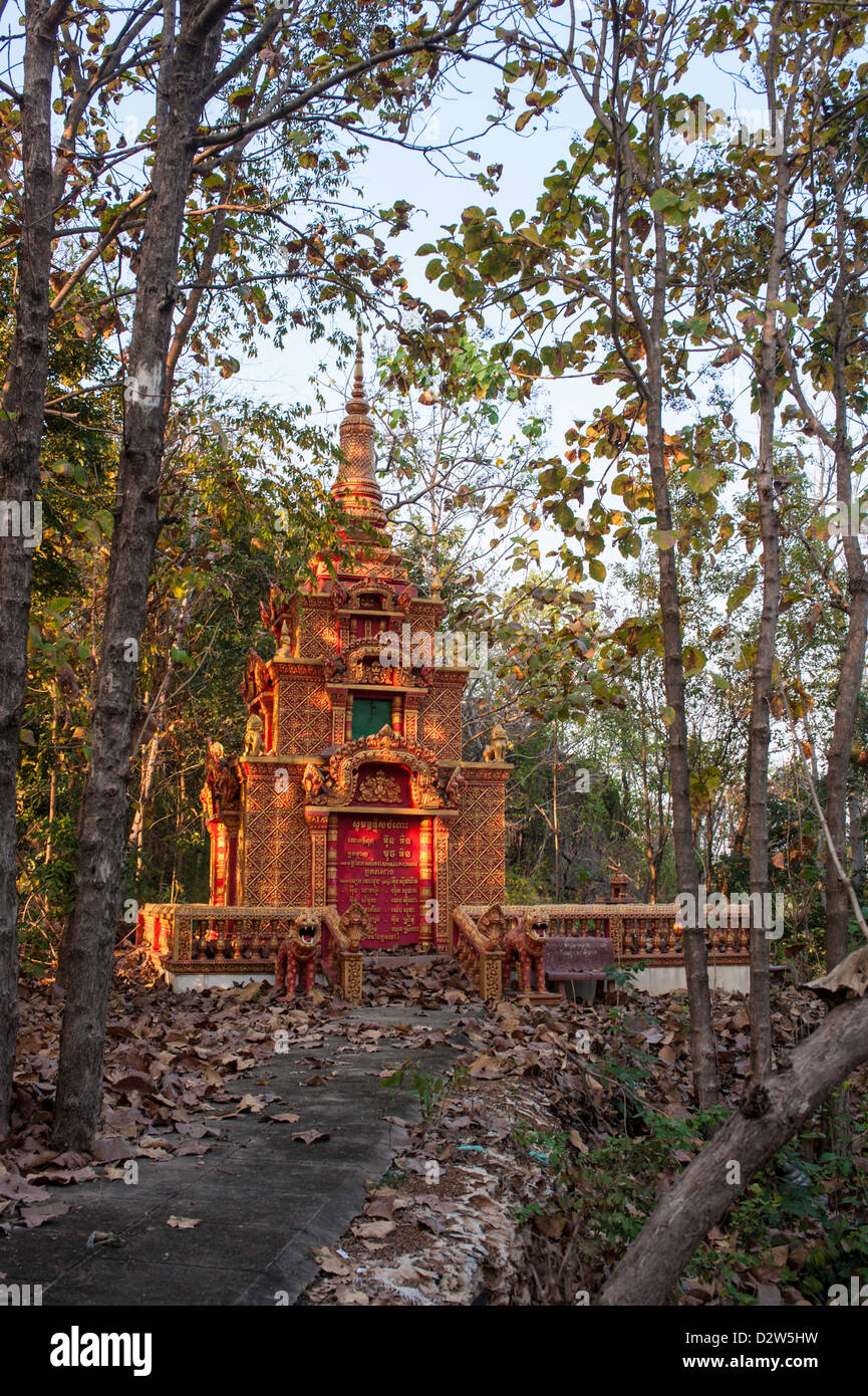 La pagode du temple et près de Kampong Chhnang Banque D'Images