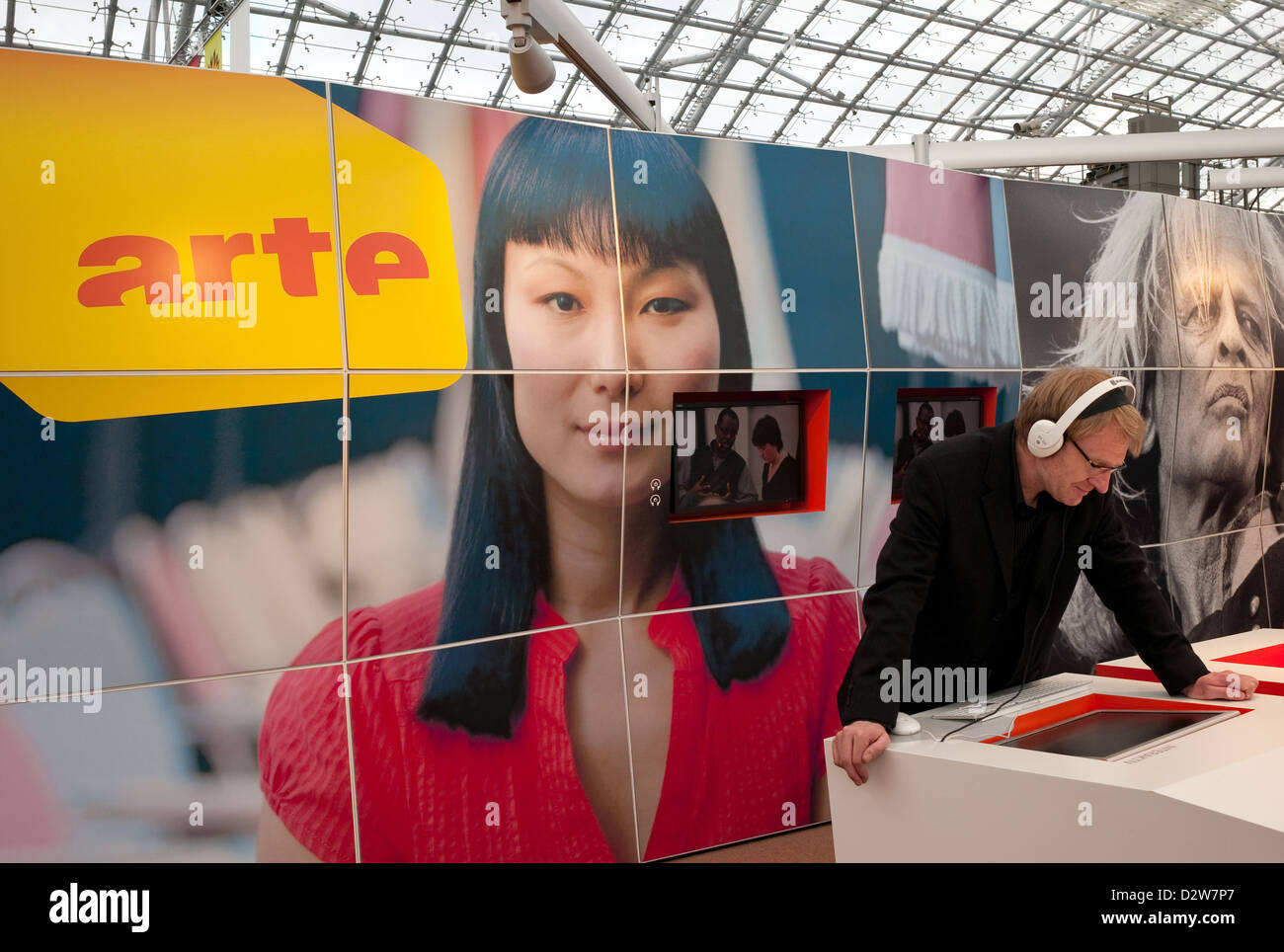 Leipzig, Allemagne, comme la chaîne de télévision arte à la Foire du livre de Leipzig Banque D'Images