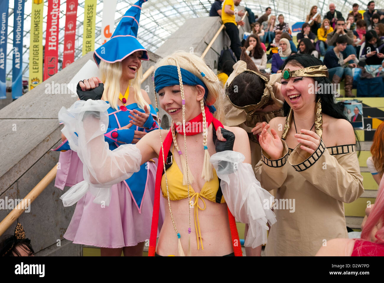 Leipzig, Allemagne, cosplayeurs à la Foire du livre de Leipzig Banque D'Images