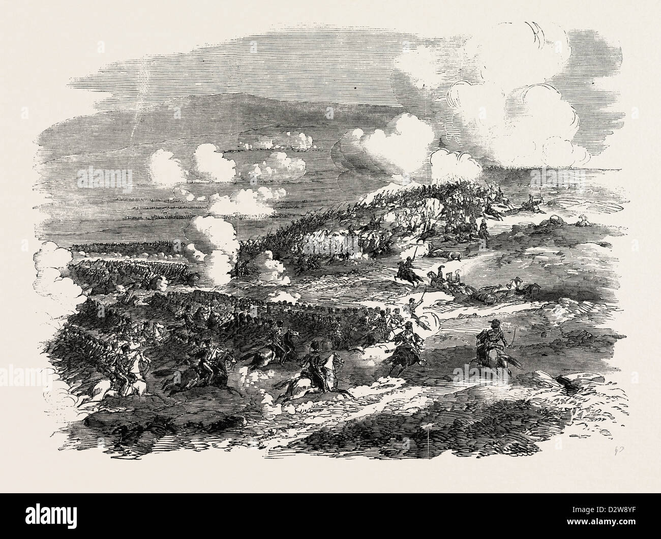 La GUERRE DE CRIMÉE : la charge de cavalerie légère à Balaclava 1854 Banque D'Images
