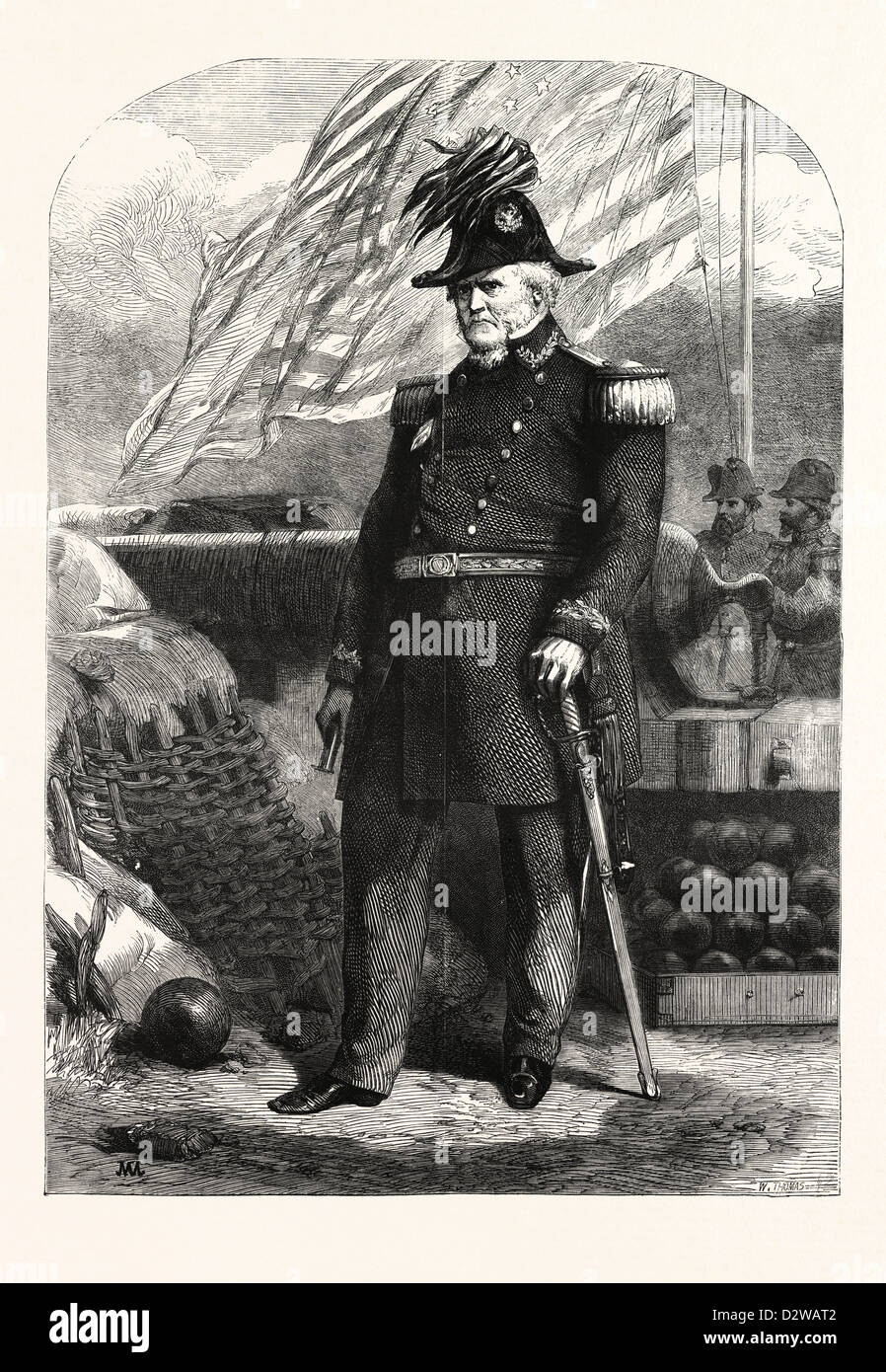 Le général Winfield Scott, COMMANDANT EN CHEF DES FORCES DES États-unis Banque D'Images