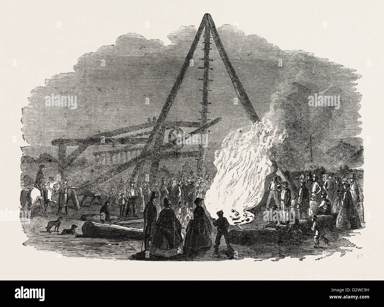 La brûle bien PRÈS DE LA GARE À PROXIMITÉ FEATHERSTONE DE PONTEFRACT Banque D'Images