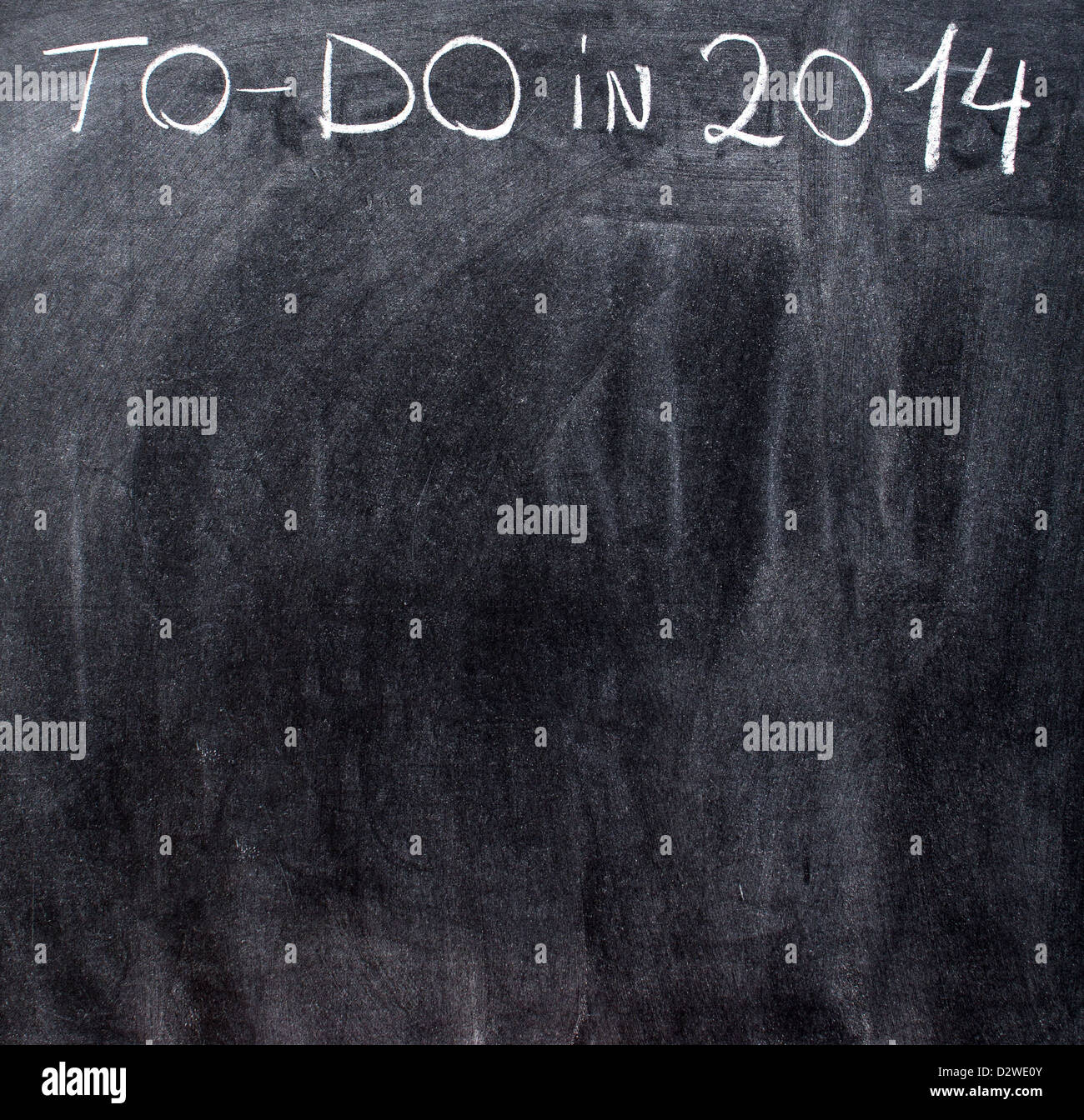 Vide liste de choses à faire sur l'année 2014 on chalkboard Banque D'Images