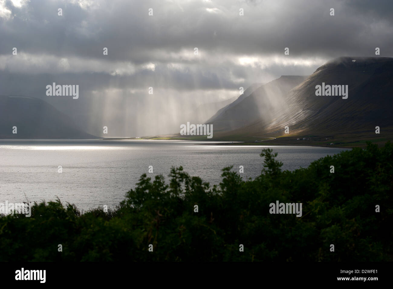 La lumière du ciel, de l'Islande Banque D'Images