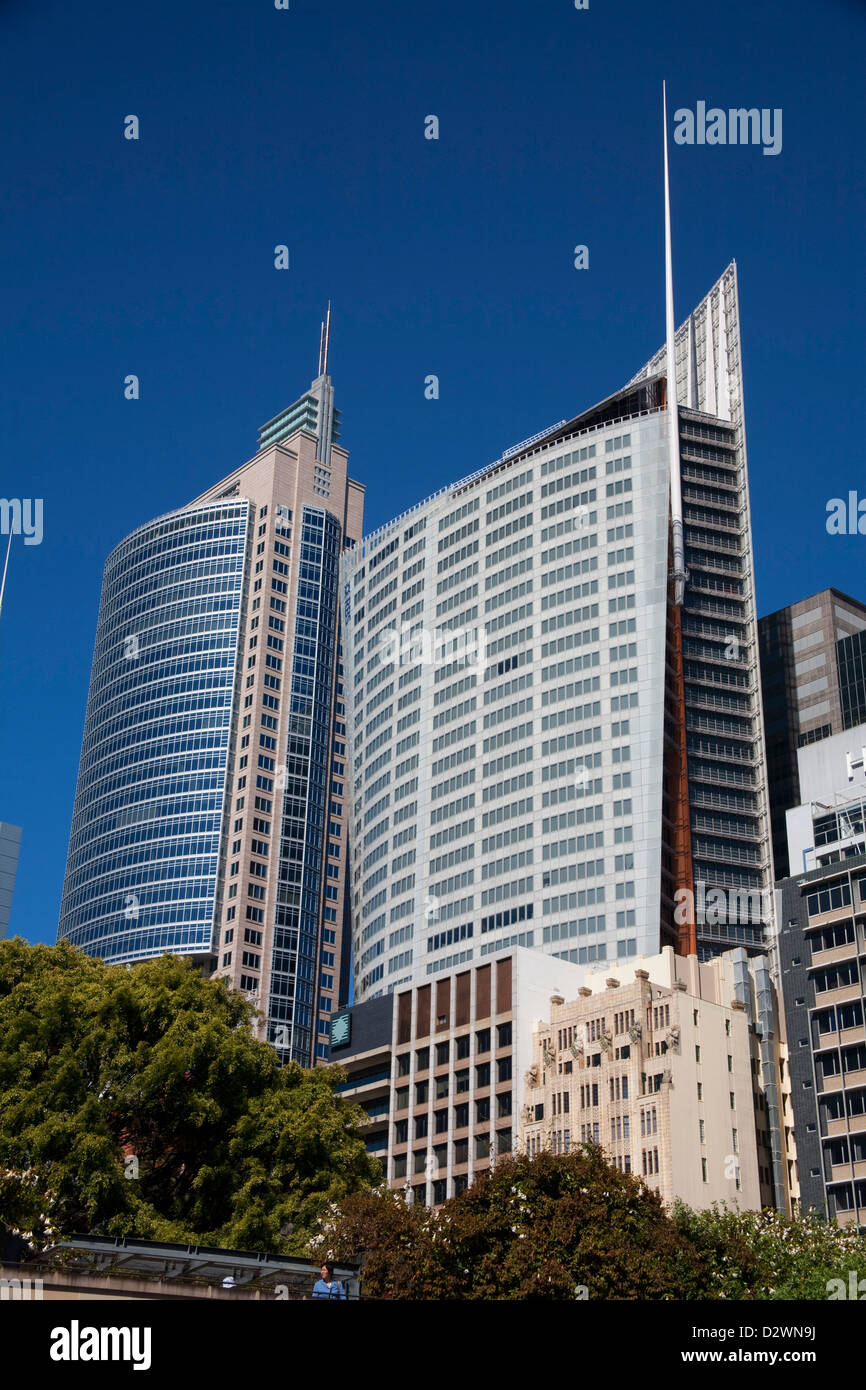 L'ABN Amro : bâtiment et Chifley Tower dominent l'horizon dans le CBD de Sydney Banque D'Images