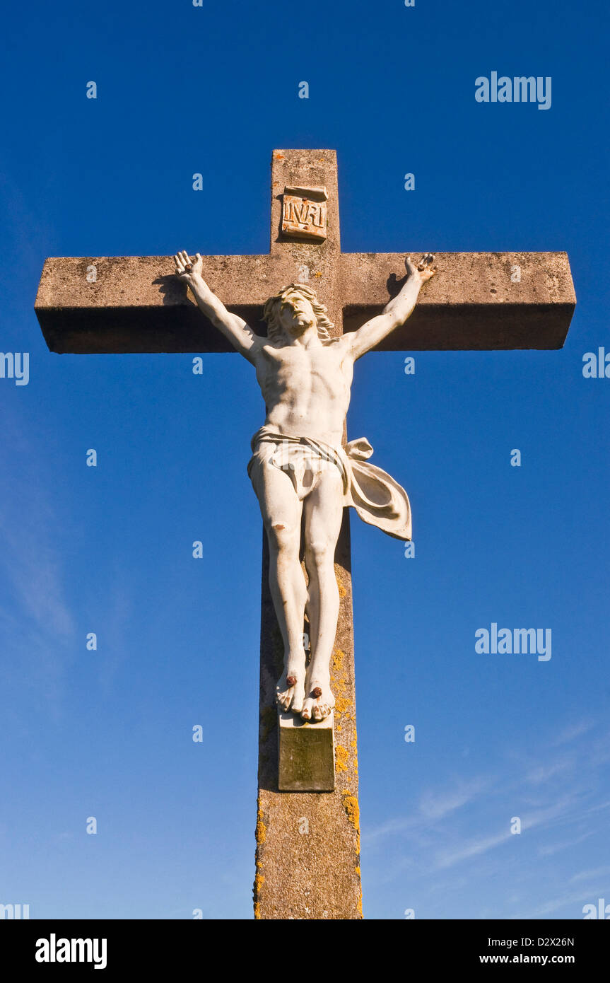 Le Christ sur la route - France. Banque D'Images