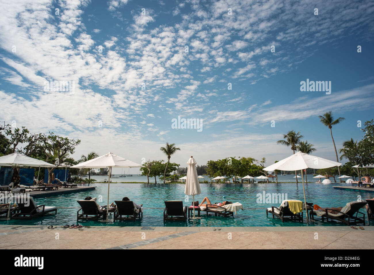La piscine, l'hôtel Danna Langkawi, Malaisie, Banque D'Images