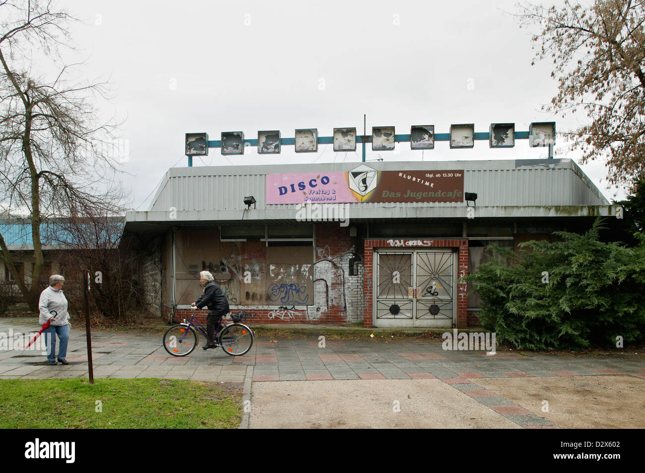 Altenburg, Allemagne, un ancien Café Jeunesse et discothèque, précédemment enlevé Banque D'Images