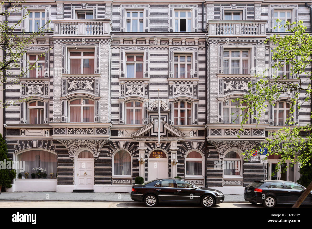 Munich, Allemagne, la façade de l'hôtel de la vieille ville Opera Lehel Banque D'Images