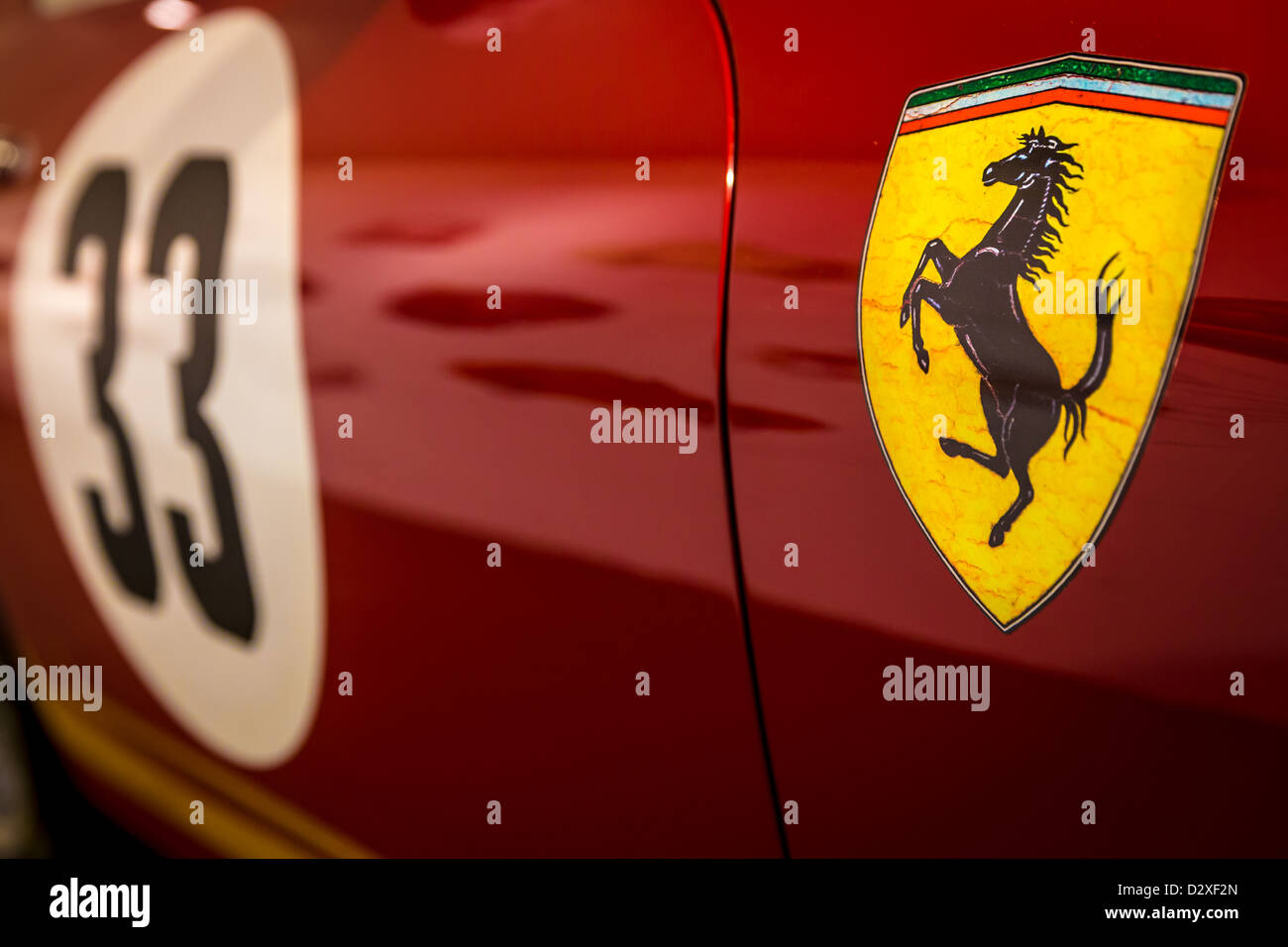 Plus de détails dans une Ferrari Mille Miglia, construit en 1953, l'Italie, l'Europe, Moranello Banque D'Images