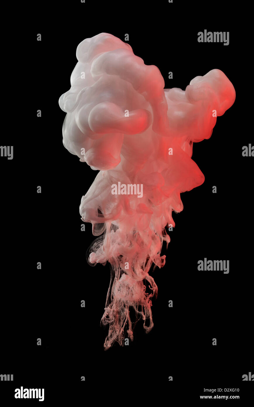 Nuage de fumée rouge Banque D'Images