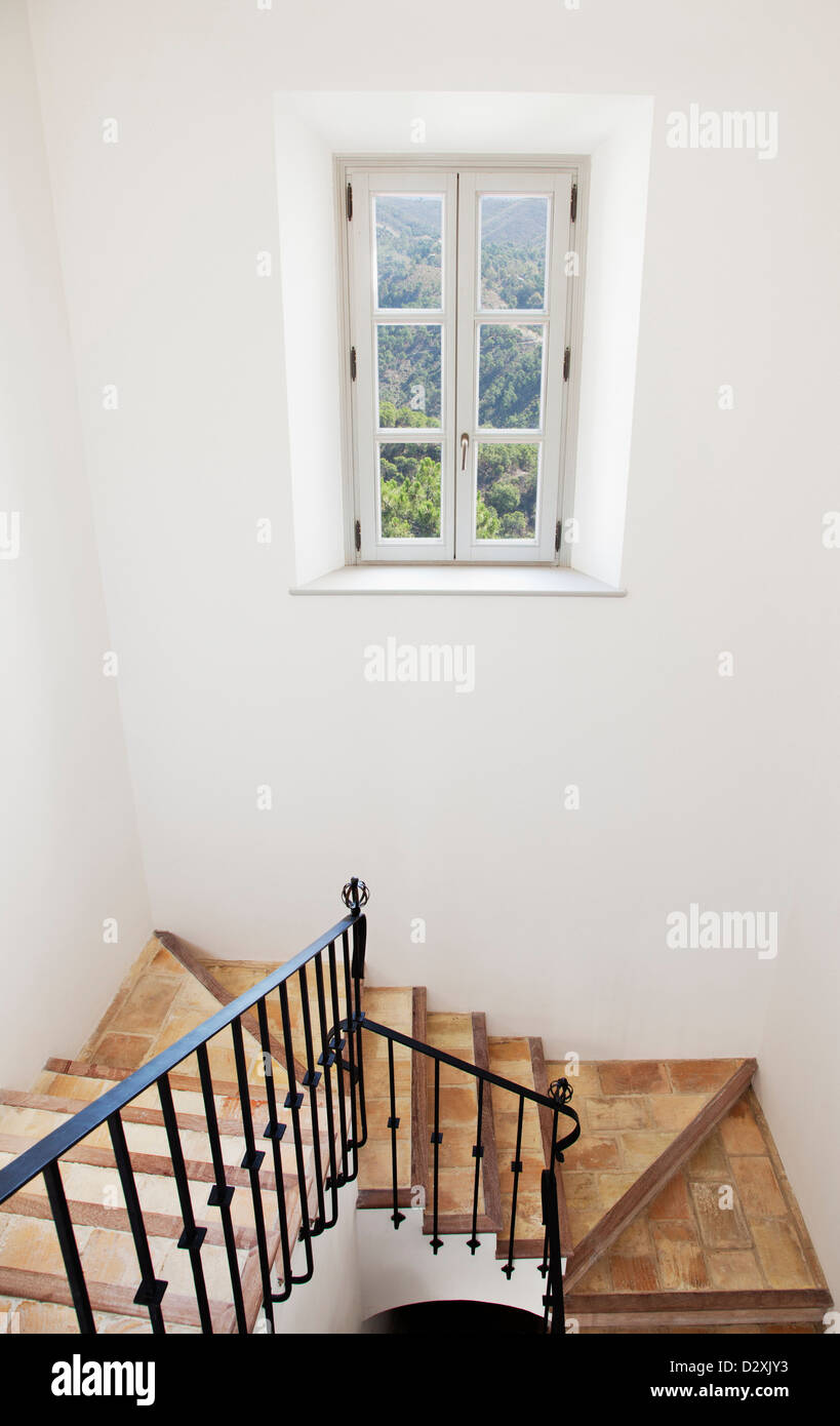 Escalier de luxury home Banque D'Images