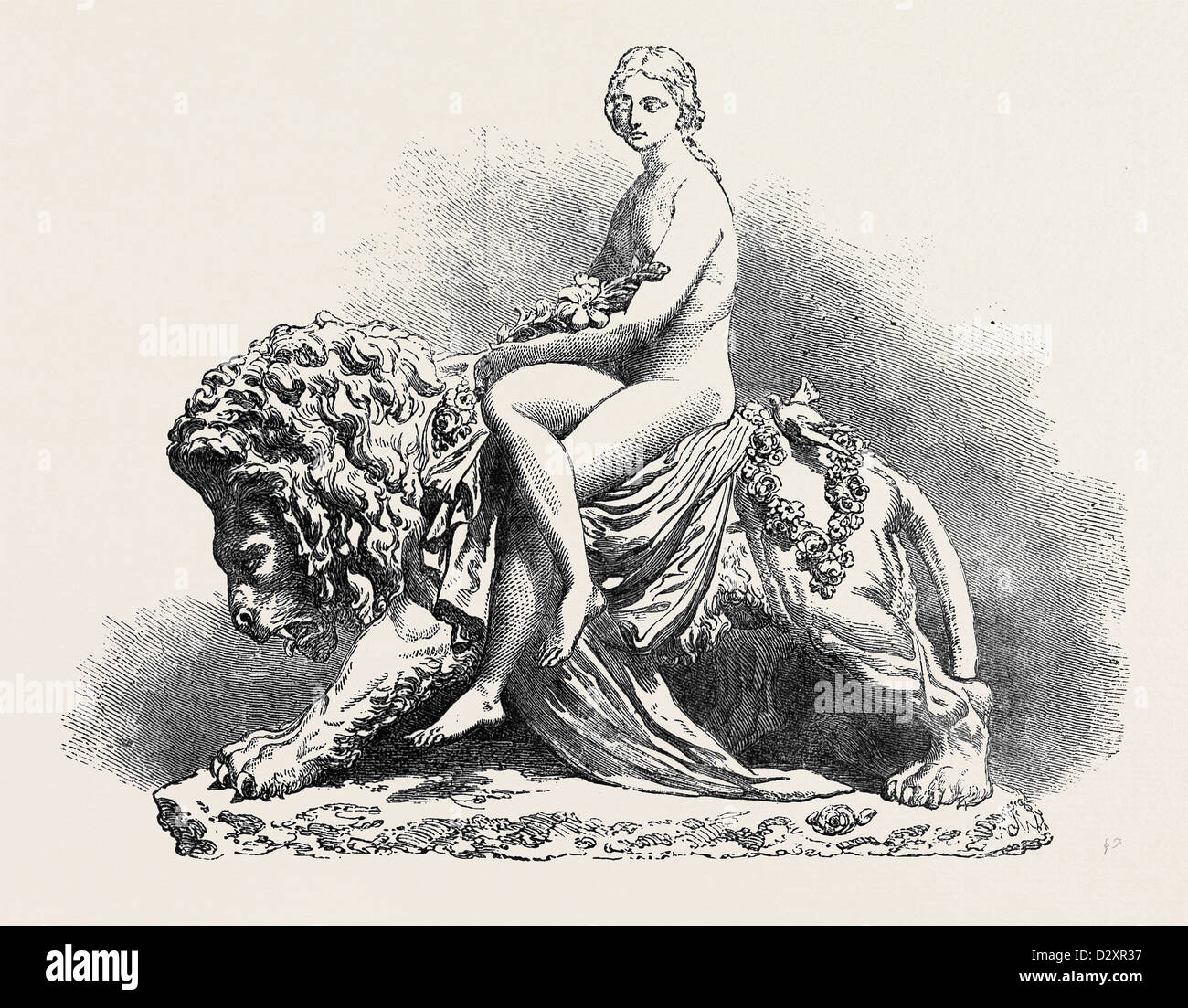 UNA ET LE LION, PAR JOHN BELL Banque D'Images