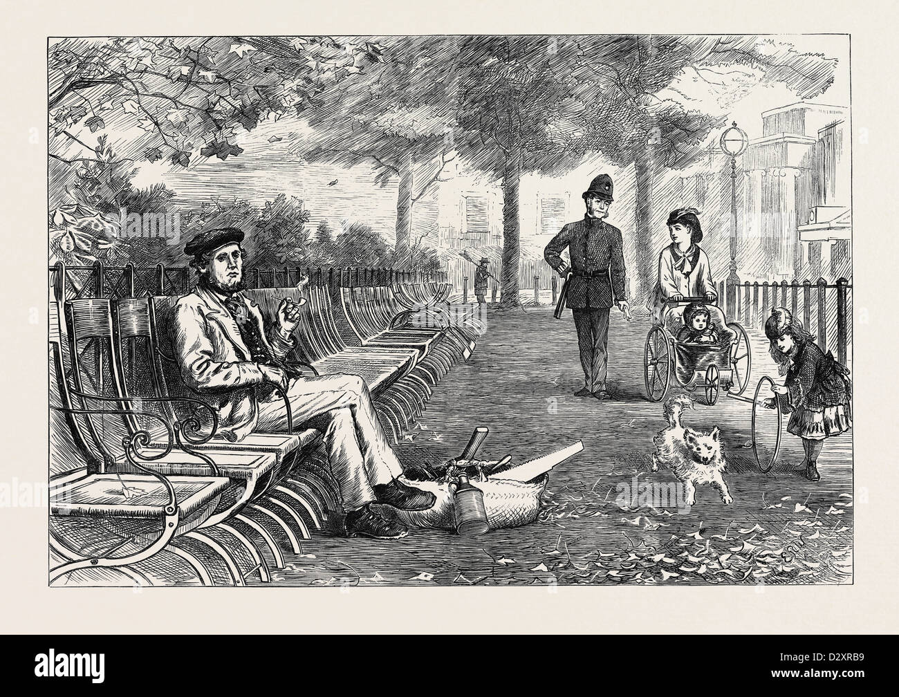Octobre 1871 Chill de Rotten Row Banque D'Images
