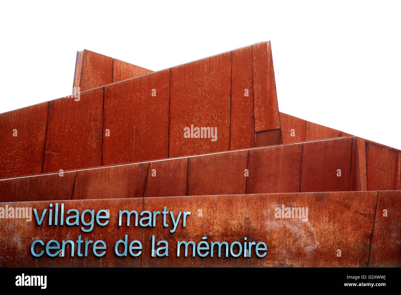 Oradour-sur-Glane centre de visiteurs dans le département de la Haute-Vienne et la région Limousin Banque D'Images