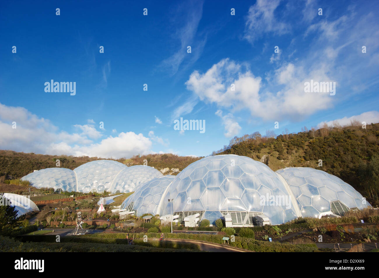 À l'Eden Project biomes à Cornwall Banque D'Images