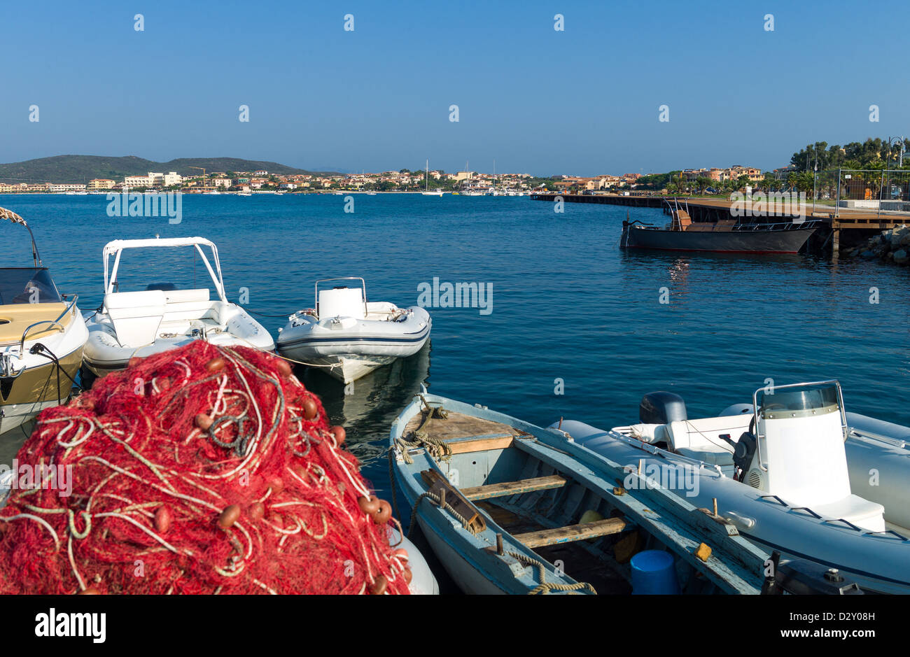 Italie, Sardaigne, Golfo Aranci, le port de pêche Banque D'Images