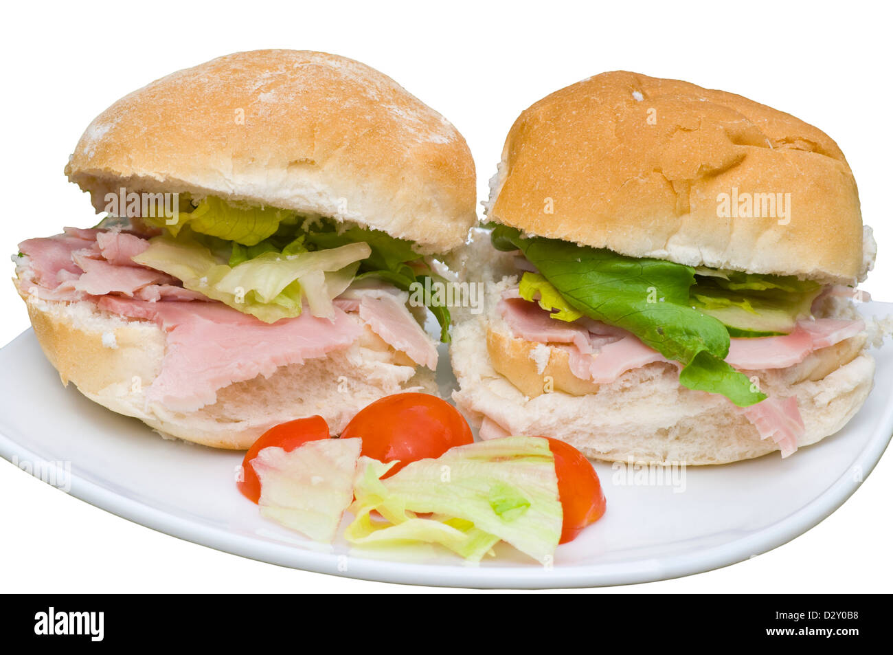 Roulades de jambon salade Banque D'Images