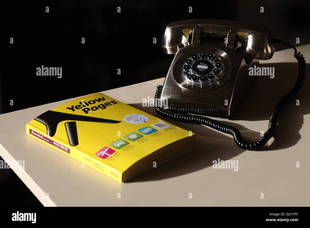 Pages jaunes annuaire téléphonique. Banque D'Images
