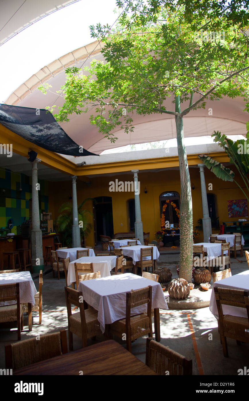 La Biznaga Restaurant à Oaxaca - Mexique Banque D'Images